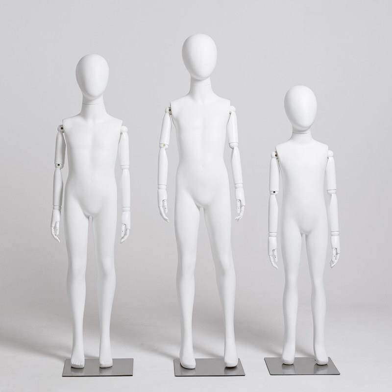 全身哑白儿童模特道具活动手橱窗童装服装店展示架假人小童模特架