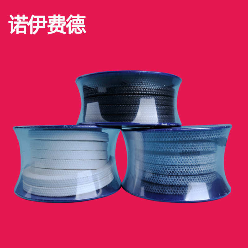厂家提供四氟白色含油盘根 耐高温耐火隔热四氟盘根