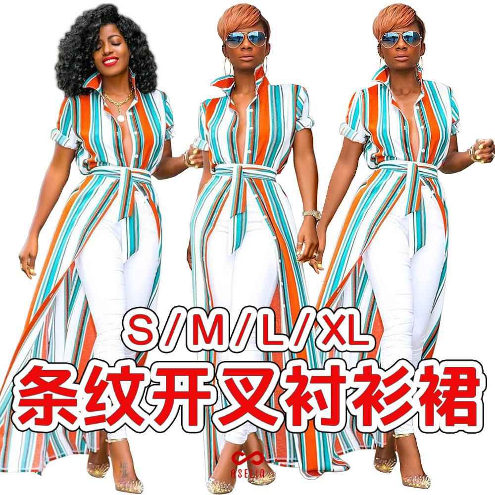 Sexy womens clothing sexy striped slit strap contrast color