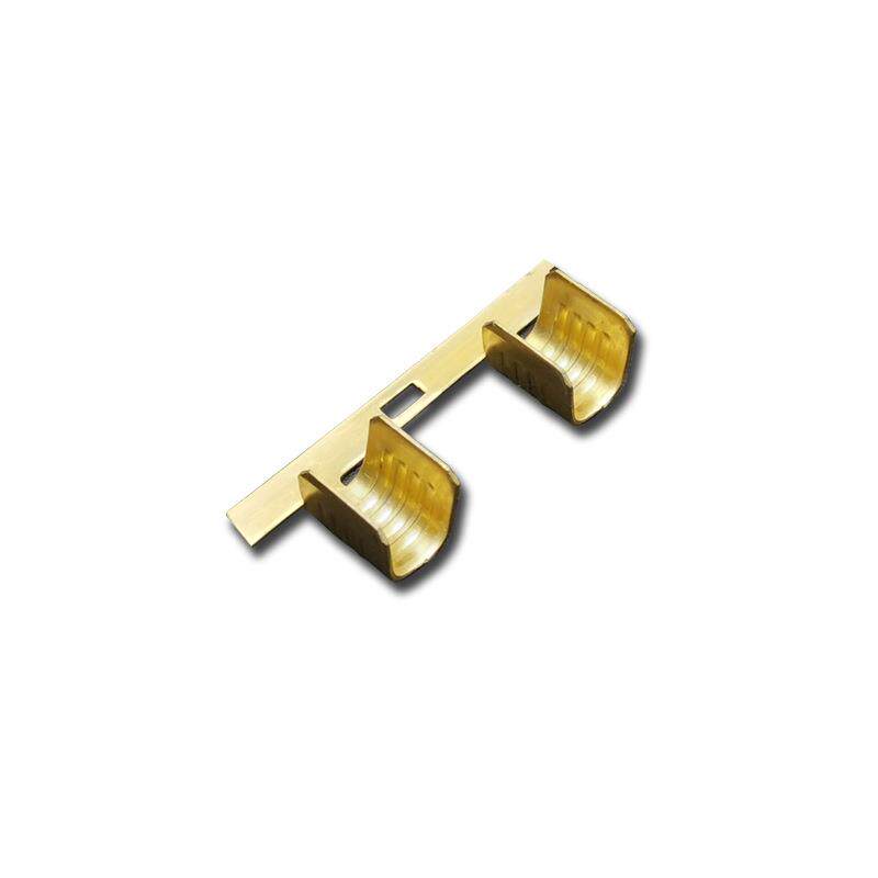 现货通用灯具接线端子线束U型压脚端头黄铜材质冲压件DJ454C