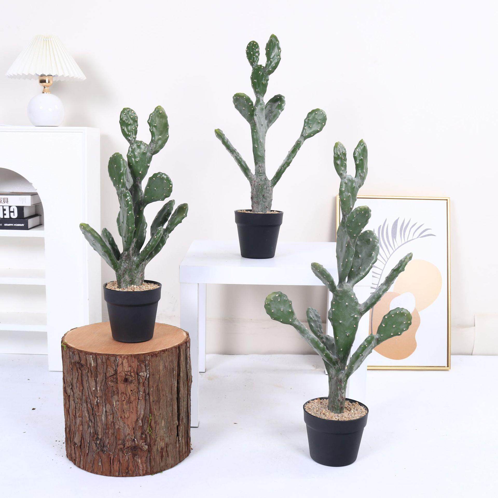 北欧风仿真莱昂仙人掌仙人柱沙漠植物盆栽摆件橱窗落地绿植盆景
