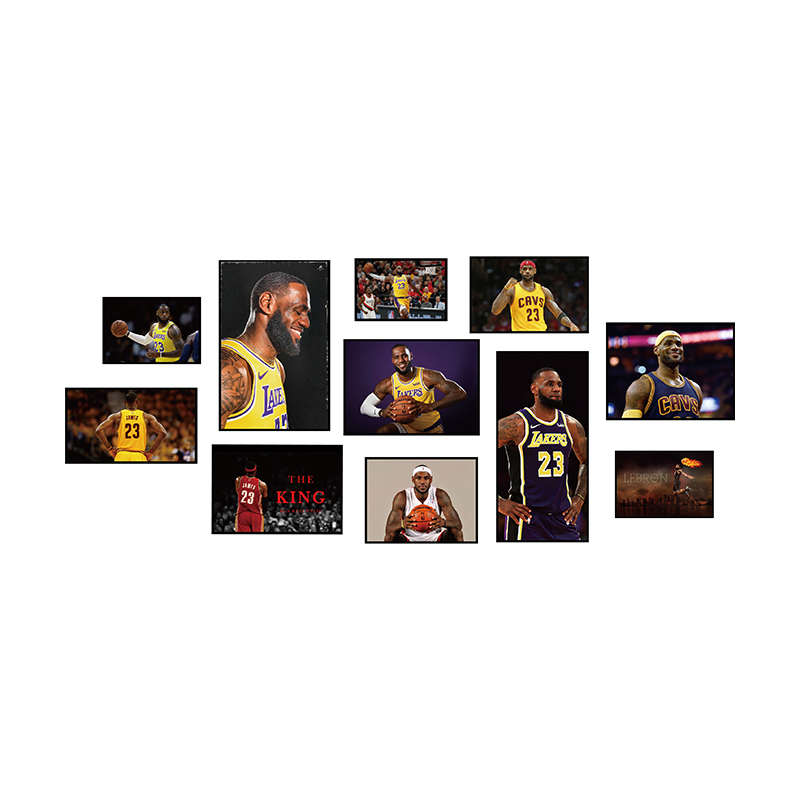 NBA篮球明星主题贴壁纸科比海报宿舍男孩生卧室墙面装饰房间布置