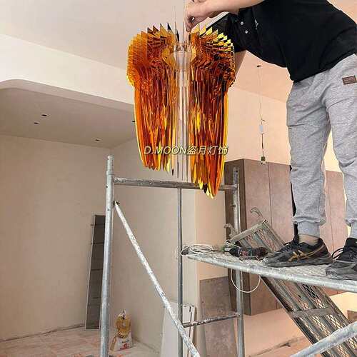 【异形】ARIA设计师展厅亚克力艺术吊灯样板房餐厅客厅别墅楼梯灯