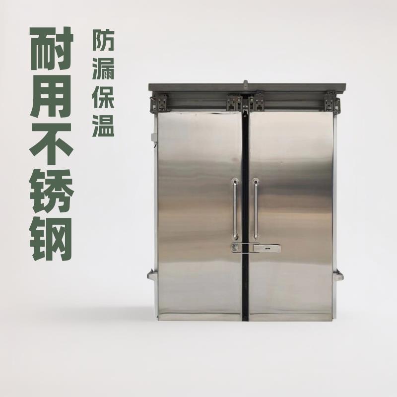 生产冷库门厂家电动双扇不锈钢平移门密封保温保鲜柜冷藏柜锁鲜
