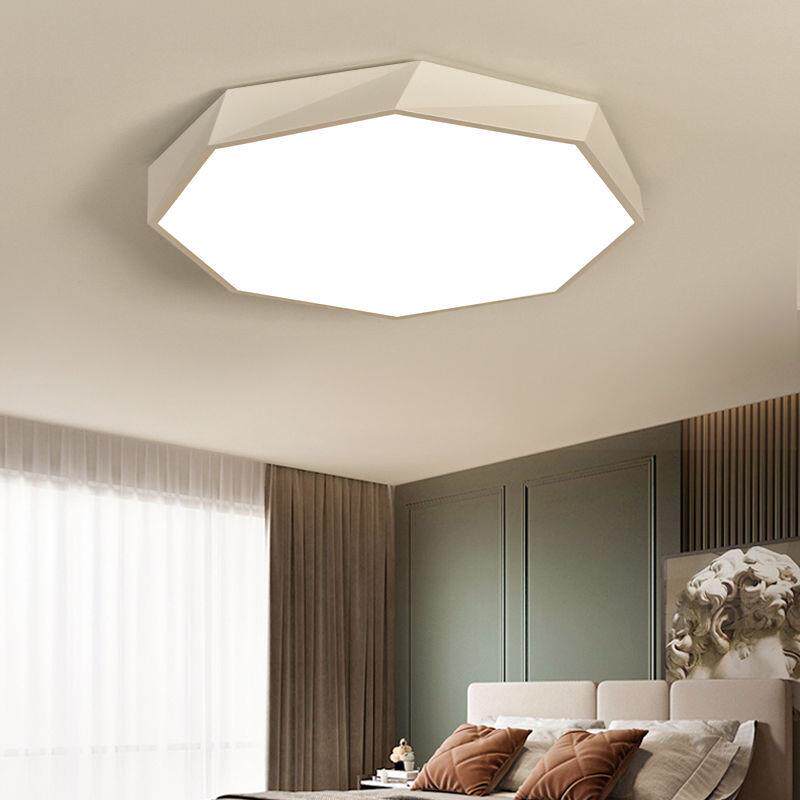 轻奢卧室灯创意个性灯具led小主卧吸顶灯简约现代北欧几何房间灯