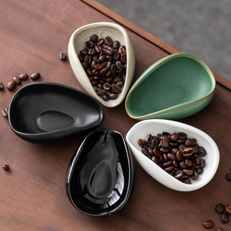 陶瓷茶荷豆盘分茶盘功夫茶具零配件复古黑青瓷白瓷茶勺茶匙铲