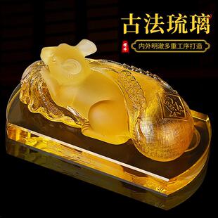 车载摆件高档男士 饰 汽车内饰品香水座生肖鼠招财豪华中控台车内装