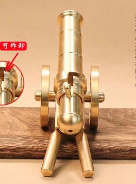 黄铜摆件大炮模型中式迷你金属玩具居办公室桌面装饰创意潮流礼品