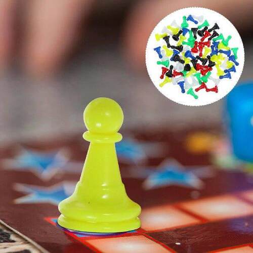 96 Pcs Plastic Checkers Game Pieces Hollow Tabletop