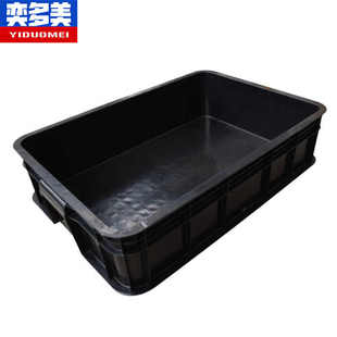 奕多美防静电周转箱620 件物料盒 425 155mm黑色塑料收纳箱电子元