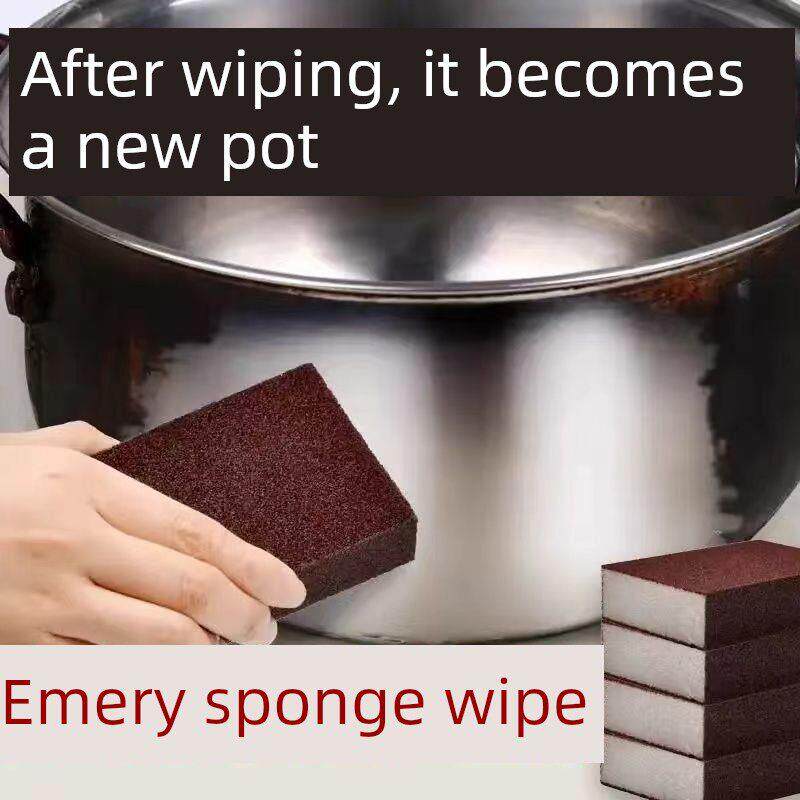 金刚砂魔术壶底清洁和去鳞海绵壶擦洗魔术擦拭去除铁锈污渍纳米海