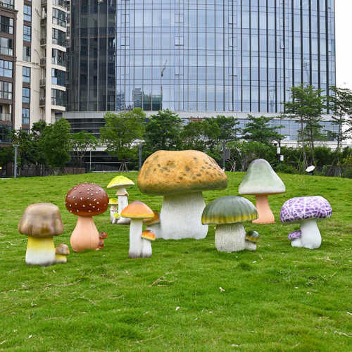 公园绿化花园草坪装饰品仿真户外蘑菇幼儿园庭院雕塑园林景观摆件