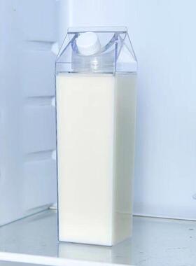 500ml/1000ml Creative Home Milk Carton Water Bottle Transpar