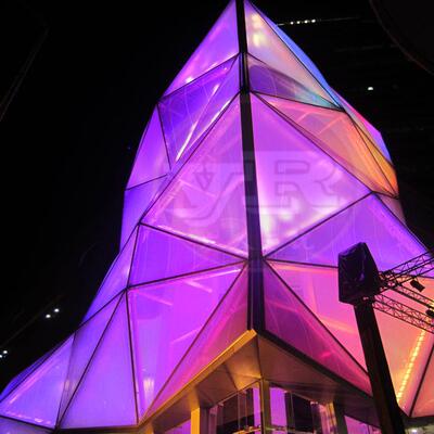 酒店会所ETFE膜结构设计商业街景观etfe膜结构屋面材料制作