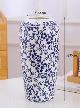 正品欧轻奢橙色陶瓷花瓶摆件创客厅玄关干式仿真花插意花花艺花装