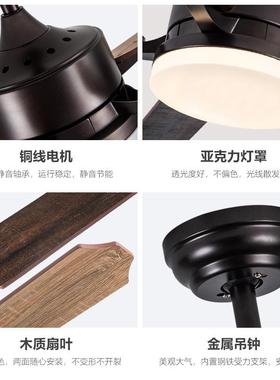 美式风扇工业简风扇60-FXB65约现代大吊风力电扇灯灯吊扇灯家用一