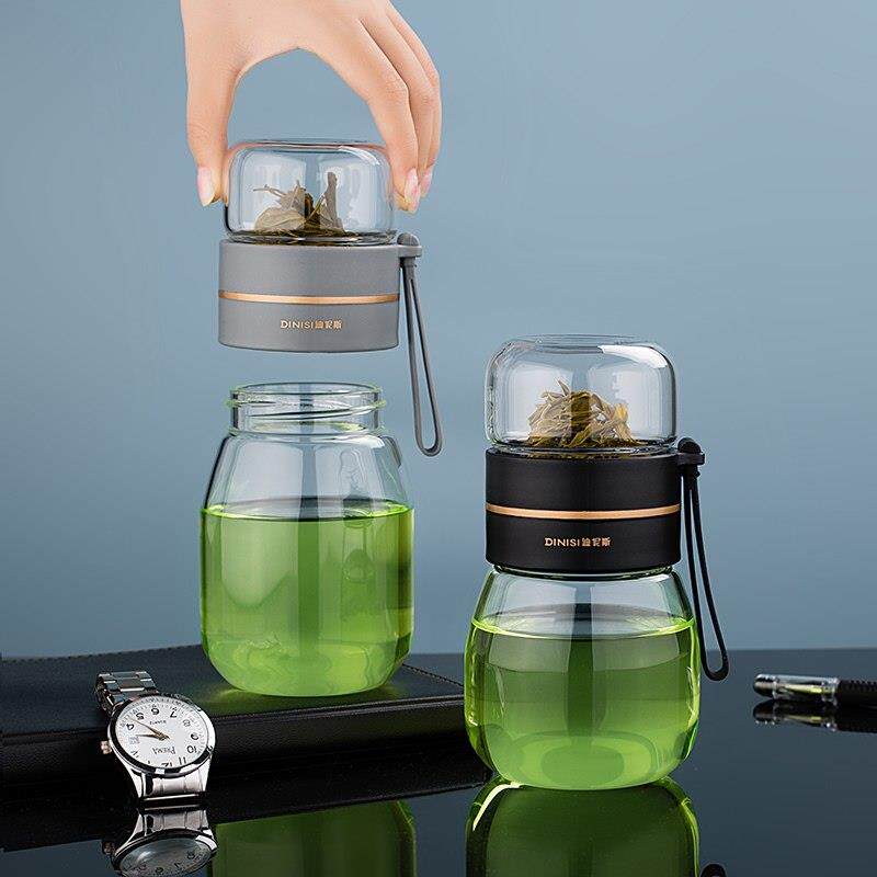 茶水分离个玻璃杯容量水男士杯耐高温女生CPD799高颜值泡茶杯子人