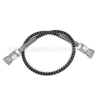 跨境M10*1螺纹100cm全弹簧高压管8mm母头过气管软管64mpa/9000psi