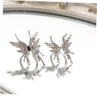 lady食指戒小众高级感液态蝴蝶开口戒指女 ring Butterfly open