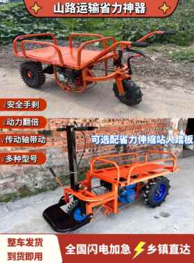 筑地机动农用柴园油664汽工油爬坡果建运输电动三轮手推鸡公车