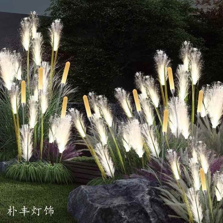LED光纤芦苇灯户外防水 庭院灯花园装饰灯地插灯亮化工程草坪灯