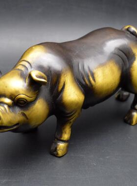 黄铜生肖猪摆件家居装饰品客厅办公室电视柜玄关轻奢工艺品摆设