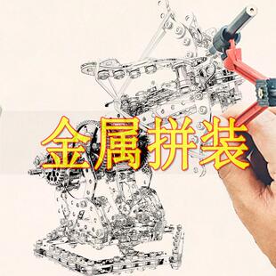 高难度金属模型拼装 拧螺丝摆件齿轮传动机械积木 成人智力手工组装
