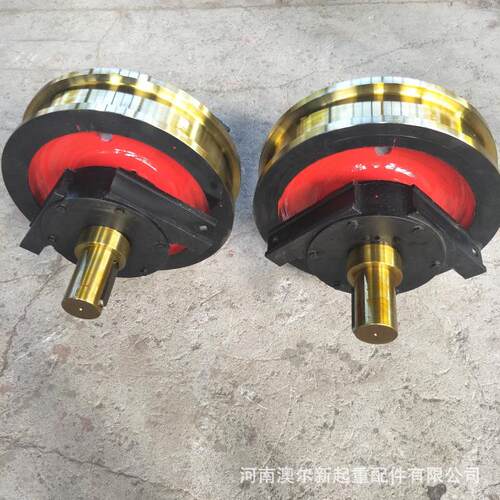起重机车轮组 航吊行车车轮组 铸钢双缘大轮子 φ600/φ700