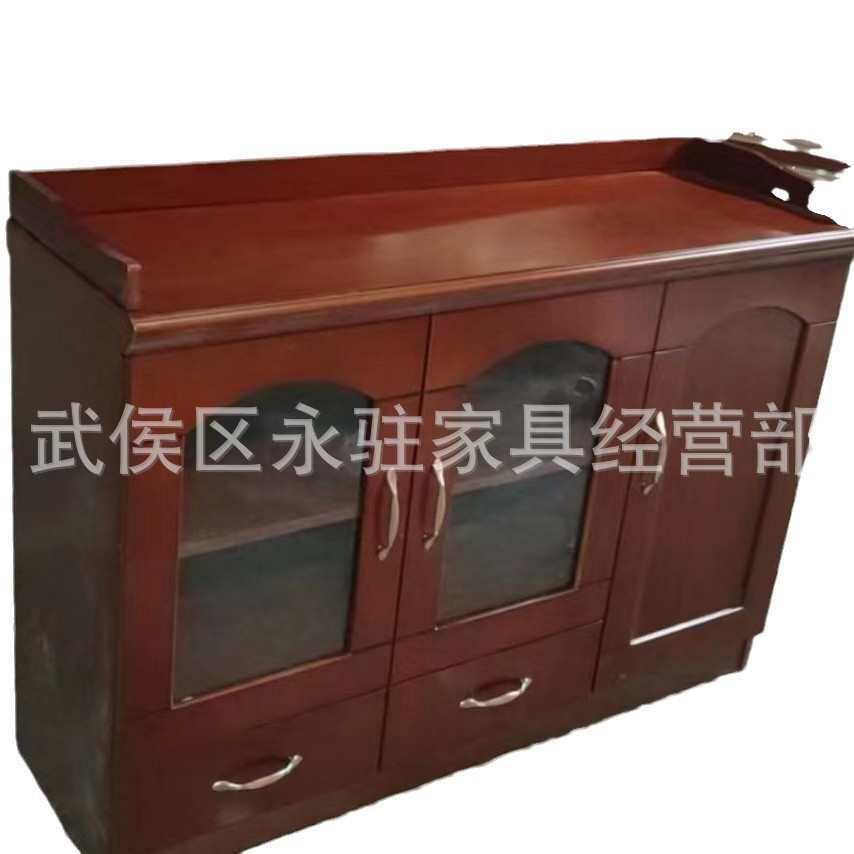 厂家直供批发办公桌子2023新款主管桌中纤板帖木纹纸茶水柜