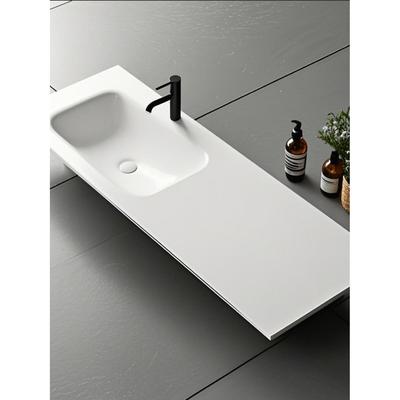 岩板热弯一体盆定制浴室柜无缝台面卫浴陶瓷一体盆岩板一体盆