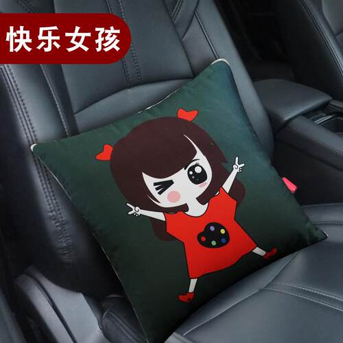 高档车载枕被子冬季两用一对车用内二腰靠合一车上抱抱枕睡觉汽车