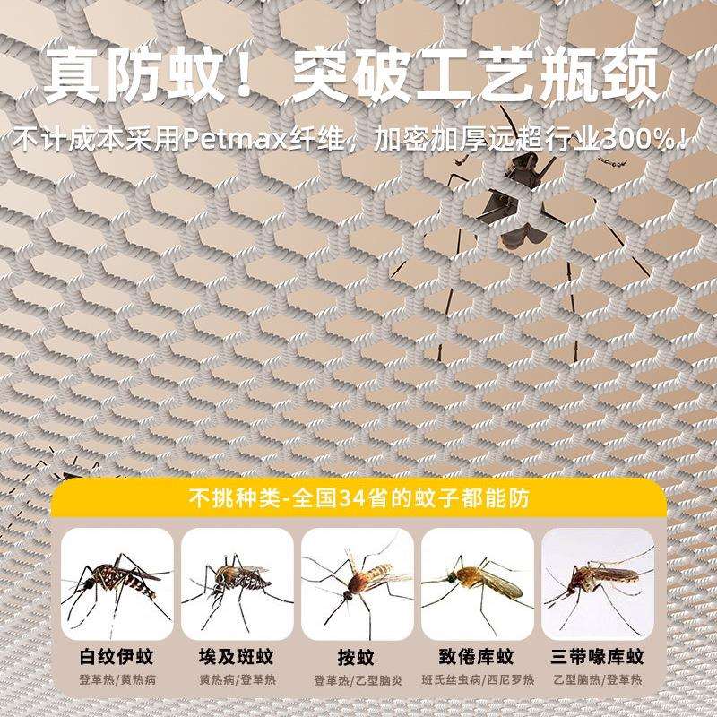 家用卧室防摔蚊帐全罩式全底儿童婴儿防止掉床免安装2026新款纹帐