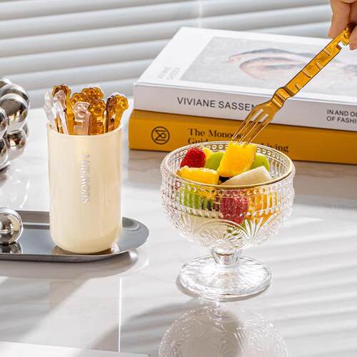 Stainless Steel Fruit Fork Set - Elegant and Safe for Home U