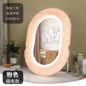 可调led桌面简约台式 高度旋转卧室镜可灯梳妆镜带节ins化妆镜立式