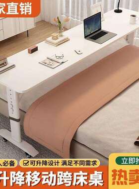 电桌家用脑学生aPzT3QxS简易学床习桌靠墙书桌动移升降工作台床头
