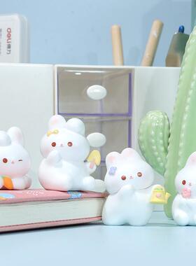 园丁兔兔迷你桌面树脂摆件可爱兔子公仔小摆件微景观装饰送人礼物