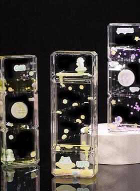 创意星球趣味阶梯油滴宇航员办公桌面沙漏摆件学生礼品开学季礼物