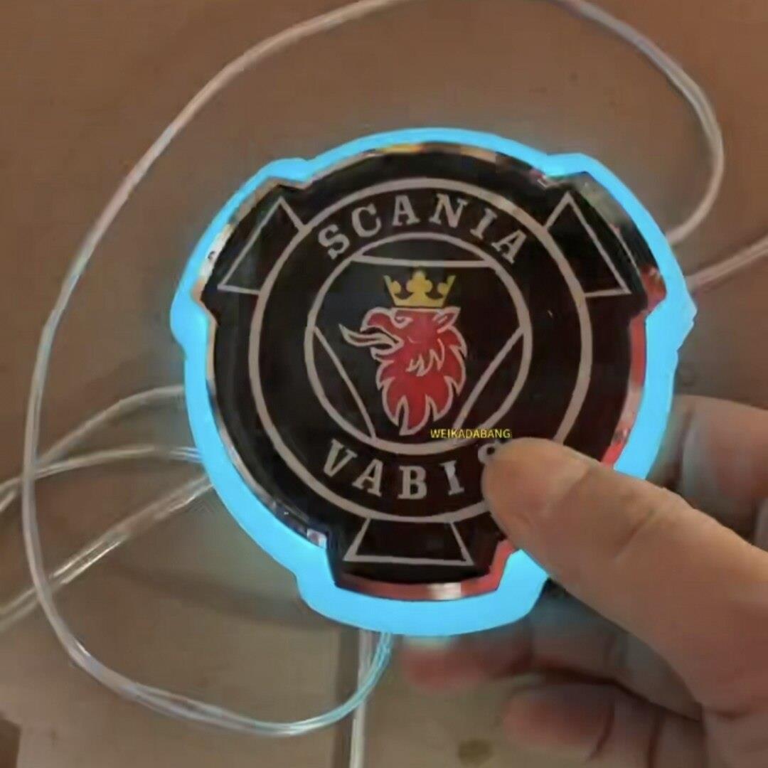 货车卡车24V车标灯徽灯牌中网侧边侧裙装饰车标灯徽灯牌LED防水