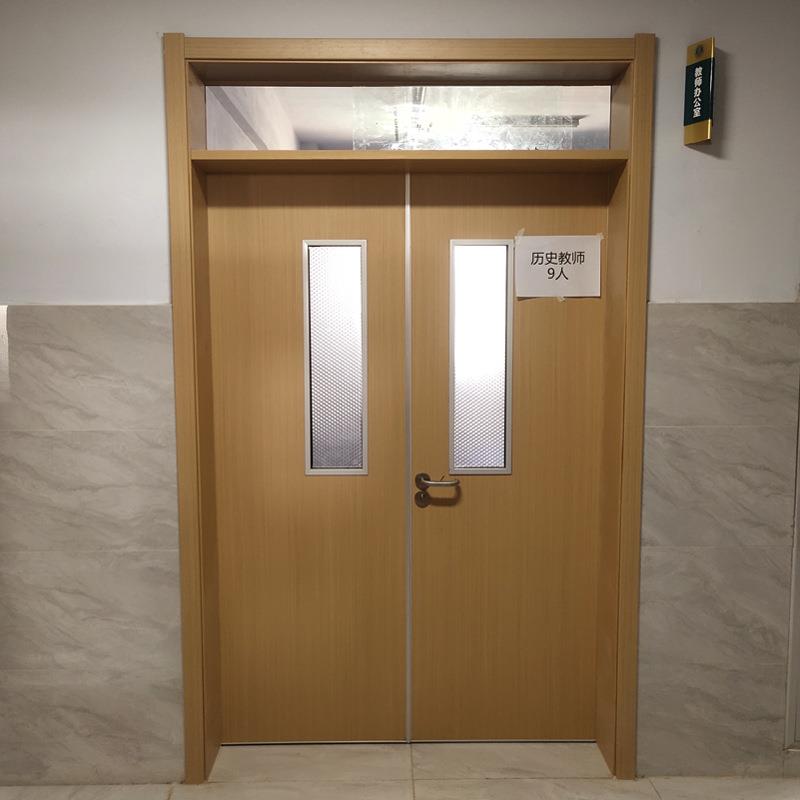 丽江市学校木塑门 教室门 隔音降噪 铝蜂窝填充 巨梦生产厂家
