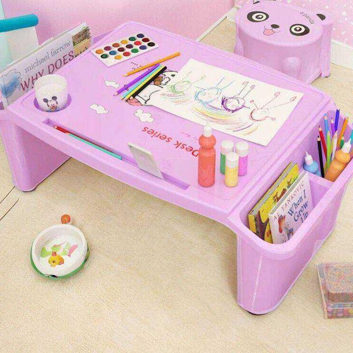 宿舍折叠学习桌 学生笔记本电脑塑料非床上儿童懒人膝上小书桌子