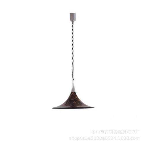 中古餐厅吊灯可升降复古彩绘主灯设计伸缩灯客厅岛台书房灯具