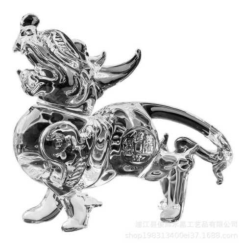 丘装饰客厅财源滚滚前台皮工艺品摆件玄关水晶貔貅礼品聚宝盆招财