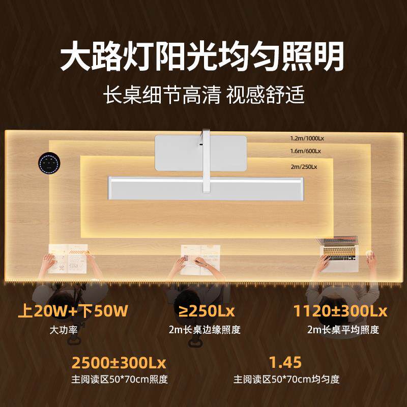 护眼大路灯学习学生宿舍阅读儿童工作书桌智能台灯R01-70W