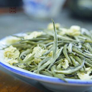 浓香雪竹飘雪2025春茶四川蒙顶山伏花全芽茉莉花茶金针兰雪