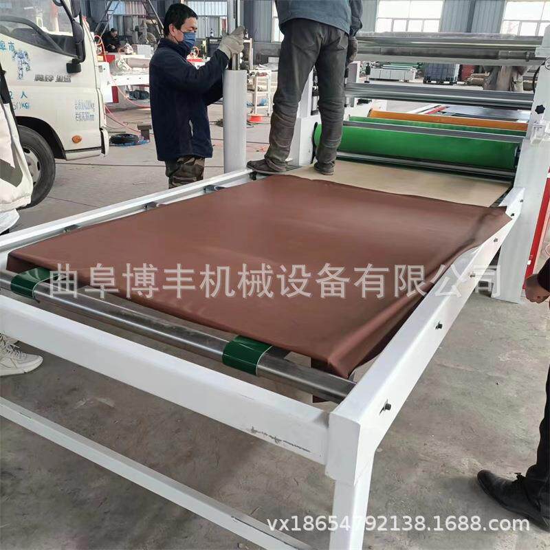 硬包皮革复合机 墙板EVA热熔胶平贴机器 石塑板背景墙贴面机设备