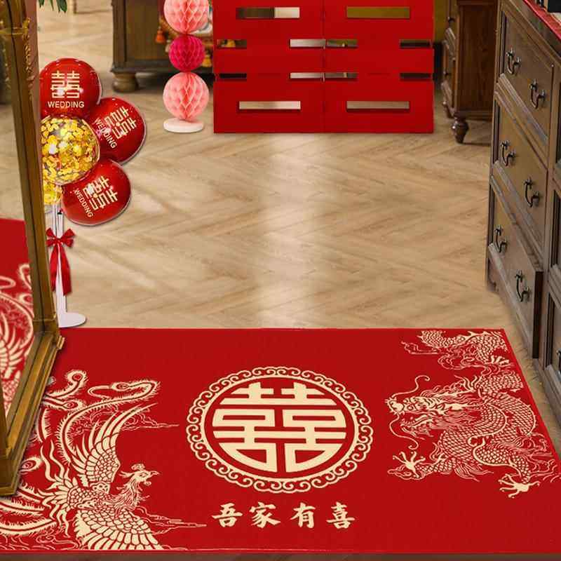结婚入户门地垫红色喜庆门垫进门脚垫新房地毯新婚喜庆门厅地垫,居家布艺,入户地垫,淘宝优惠券,粉丝福利购,淘宝优惠卷