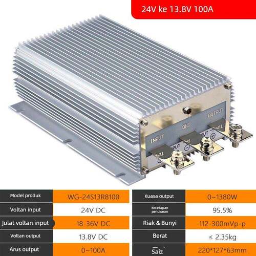 80A大功率直流降压电源模块24V36V48V60V72V转12V13.8V车载稳压器