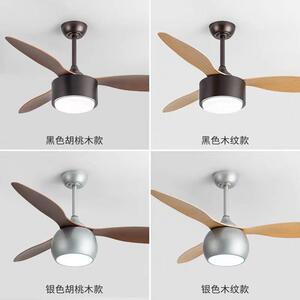 创意646中式复古吊扇商家用客灯厅卧室木纹太房空时灯代书风扇别