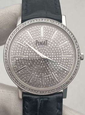 超值98新38mm伯爵18K白金G0A29112后镶钻自动机械男士手表正品