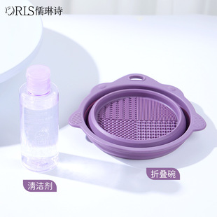 洗刷盒化妆刷清洁海绵带内芯黑白两色快速干洗化妆刷换色工具